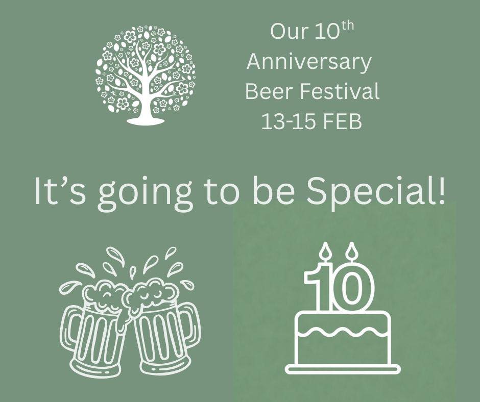 Advert for Maybush beer festival 13-15 February 2026