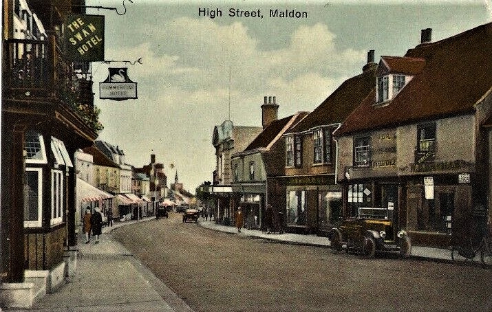 Maldon High Street, Essex 1933, from Wikimedia Commons licenced Public Domain