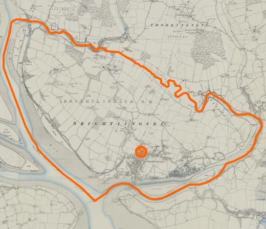 Old map showing Brightlingsea