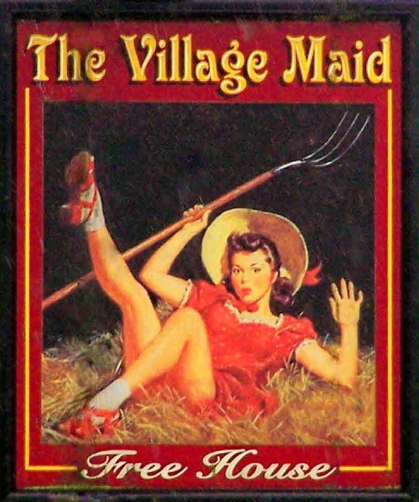 The Village Maid, Bradfield (Pub sign)